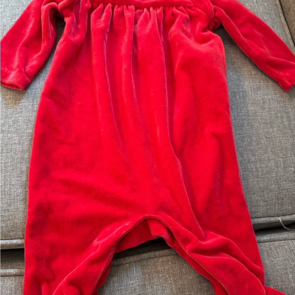 Red Velvet Baby Romper